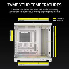 Vỏ Case máy tính Corsair AIR 5400 Tempered Glass Mid-Tower RS-R ARGB - WHITE