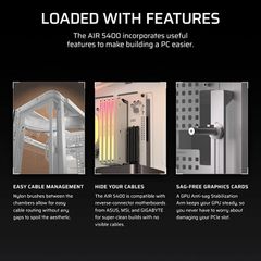 Vỏ Case máy tính Corsair AIR 5400 Tempered Glass Mid-Tower RS-R ARGB - WHITE