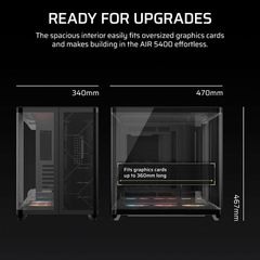 Vỏ Case máy tính Corsair AIR 5400 Tempered Glass Mid-Tower RS-R ARGB - BLACK