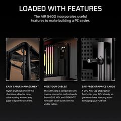Vỏ Case máy tính Corsair AIR 5400 Tempered Glass Mid-Tower RS-R ARGB - BLACK
