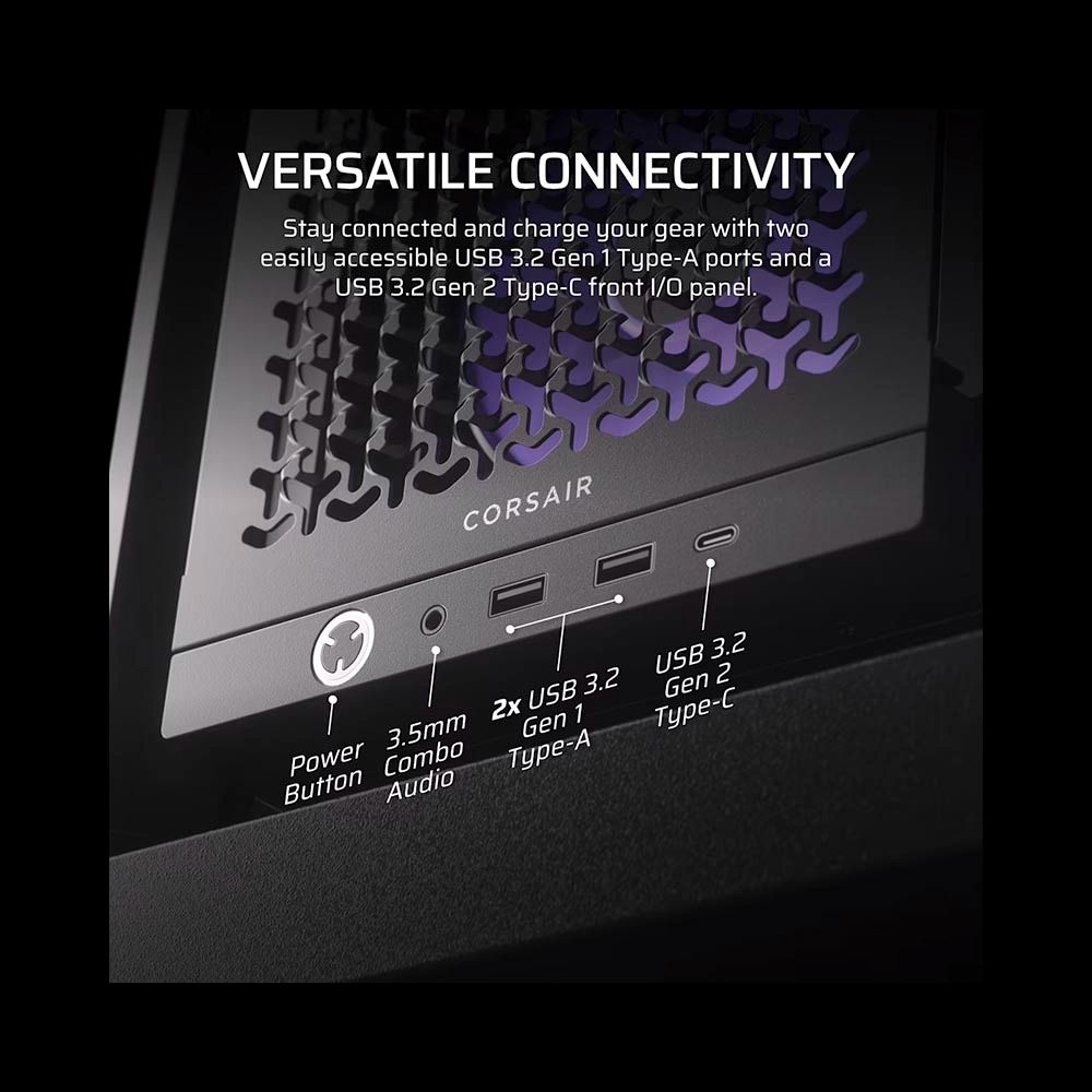 Vỏ Case máy tính Corsair FRAME 4000D RS ARGB Mid-Tower - BLACK