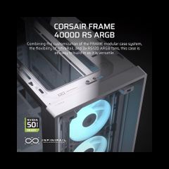 Vỏ Case máy tính Corsair FRAME 4000D RS ARGB Mid-Tower - WHITE