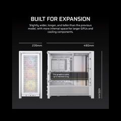 Vỏ Case máy tính Corsair FRAME 4000D RS ARGB Mid-Tower - WHITE