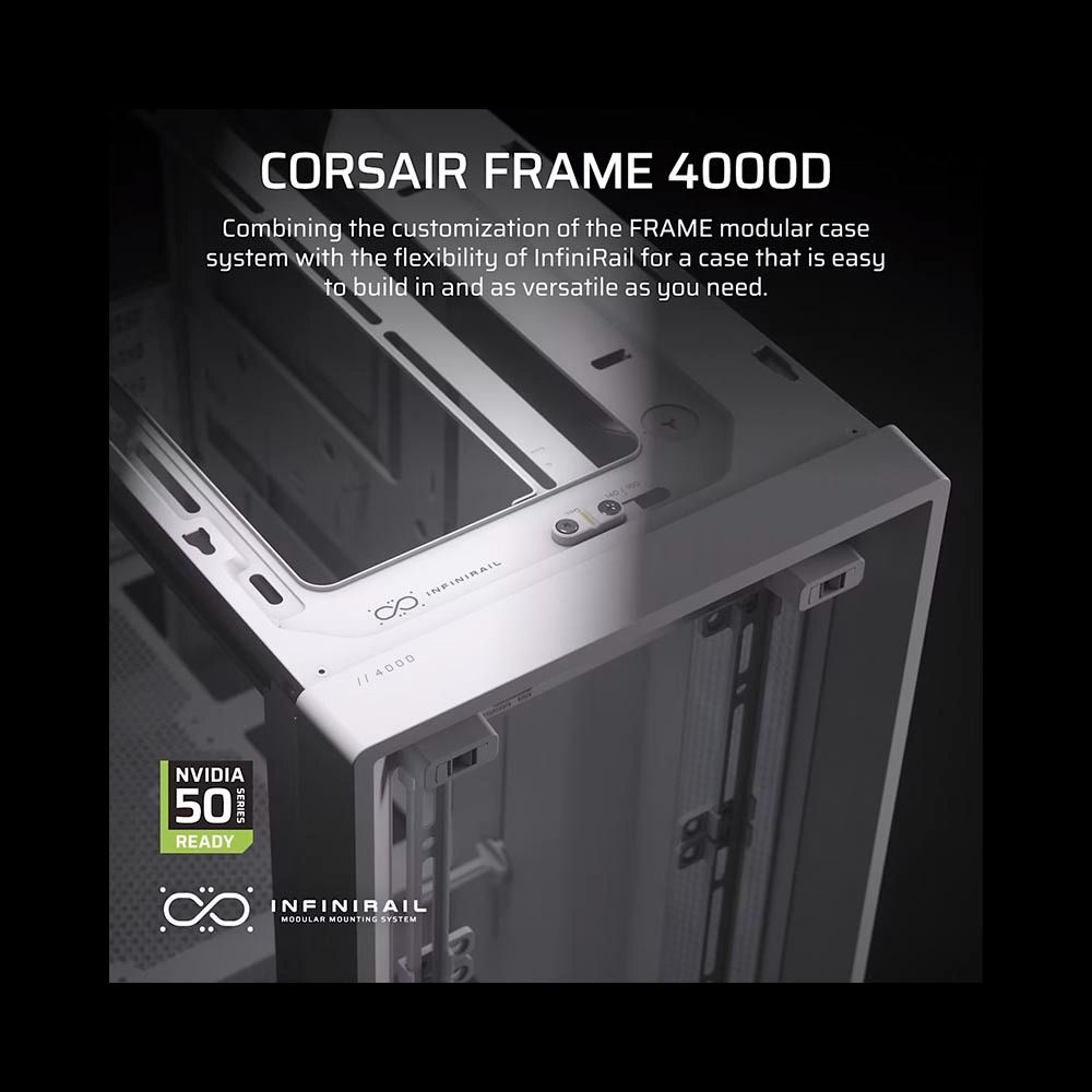 Vỏ Case máy tính Corsair FRAME 4000D Mid-Tower - WHITE