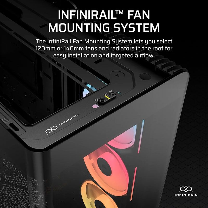 Vỏ Case máy tính Corsair FRAME 4500X LX-R RGB iCUE LINK Panoramic - BLACK