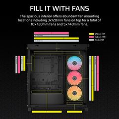 Vỏ Case máy tính Corsair FRAME 4500X LX-R RGB iCUE LINK Panoramic - BLACK