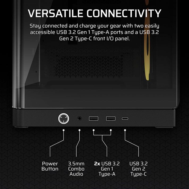 Vỏ Case máy tính Corsair FRAME 4500X LX-R RGB iCUE LINK Panoramic - BLACK