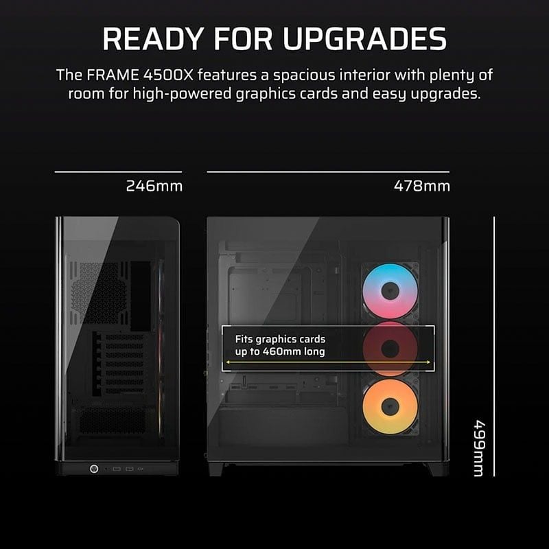 Vỏ Case máy tính Corsair FRAME 4500X RS-R ARGB Panoramic - BLACK