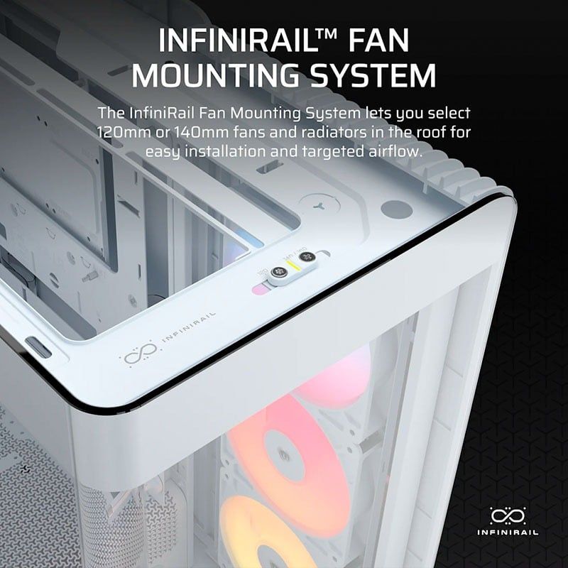 Vỏ Case máy tính Corsair FRAME 4500X RS-R ARGB Panoramic - WHITE