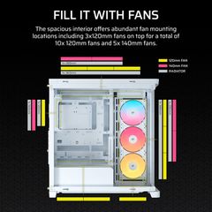 Vỏ Case máy tính Corsair FRAME 4500X RS-R ARGB Panoramic - WHITE