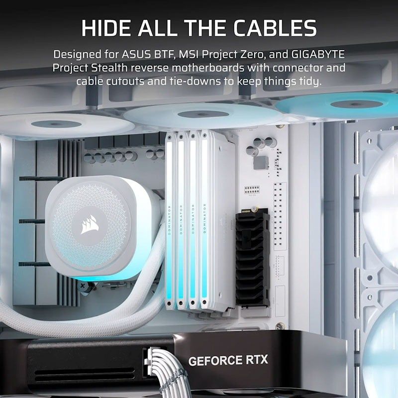 Vỏ Case máy tính Corsair FRAME 4500X RS-R ARGB Panoramic - WHITE