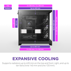 Vỏ Case NZXT H9 FLOW ALL - BLACK