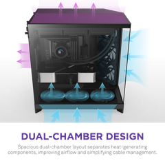 Vỏ Case NZXT H9 FLOW ALL - BLACK