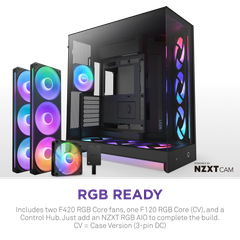 Vỏ Case NZXT H9 Flow RGB Plus (2025) All - BLACK