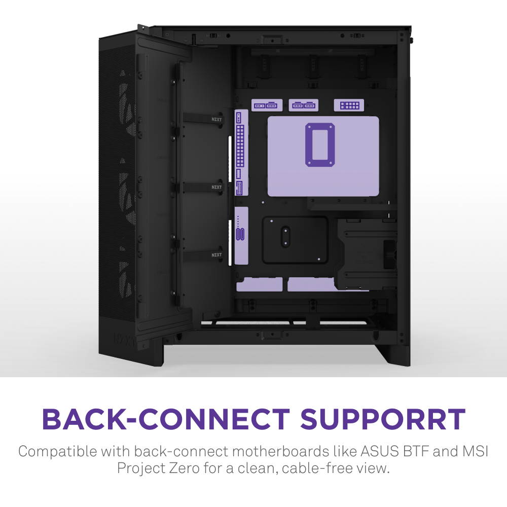Vỏ Case NZXT H9 Flow RGB Plus (2025) All - BLACK