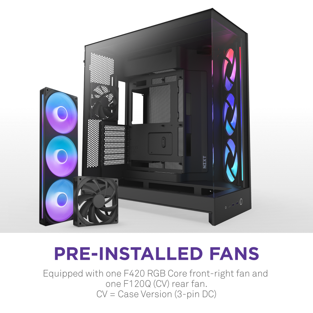 Vỏ Case NZXT H9 FLOW RGB ALL - BLACK