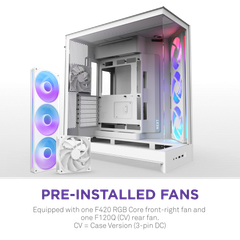 Vỏ Case NZXT H9 FLOW RGB ALL - WHITE