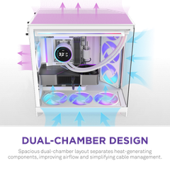 Vỏ Case NZXT H9 FLOW RGB ALL - WHITE