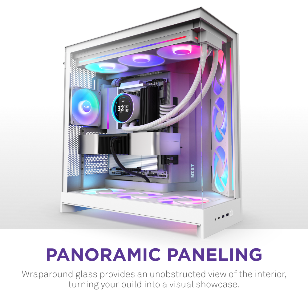Vỏ Case NZXT H9 FLOW RGB ALL - WHITE