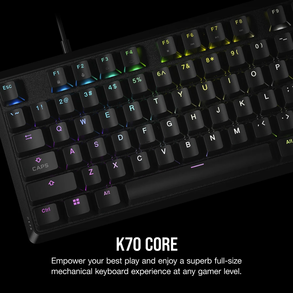 Bàn phím Corsair K70 CORE CRSR MX-RGB - BLACK