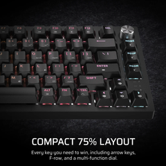 Bàn phím không dây Corsair K65 PLUS Tactile RGB - BLACK