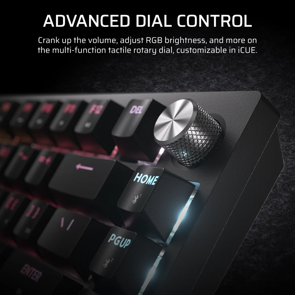 Bàn phím không dây Corsair K65 PLUS Tactile RGB - BLACK