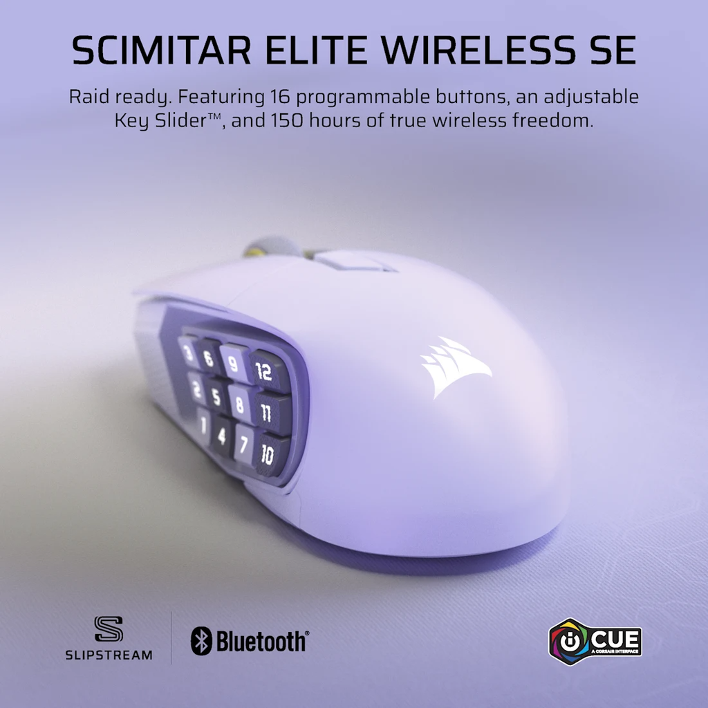 Chuột Máy Tính Không Dây Corsair SCIMITAR ELITE SE - WHITE