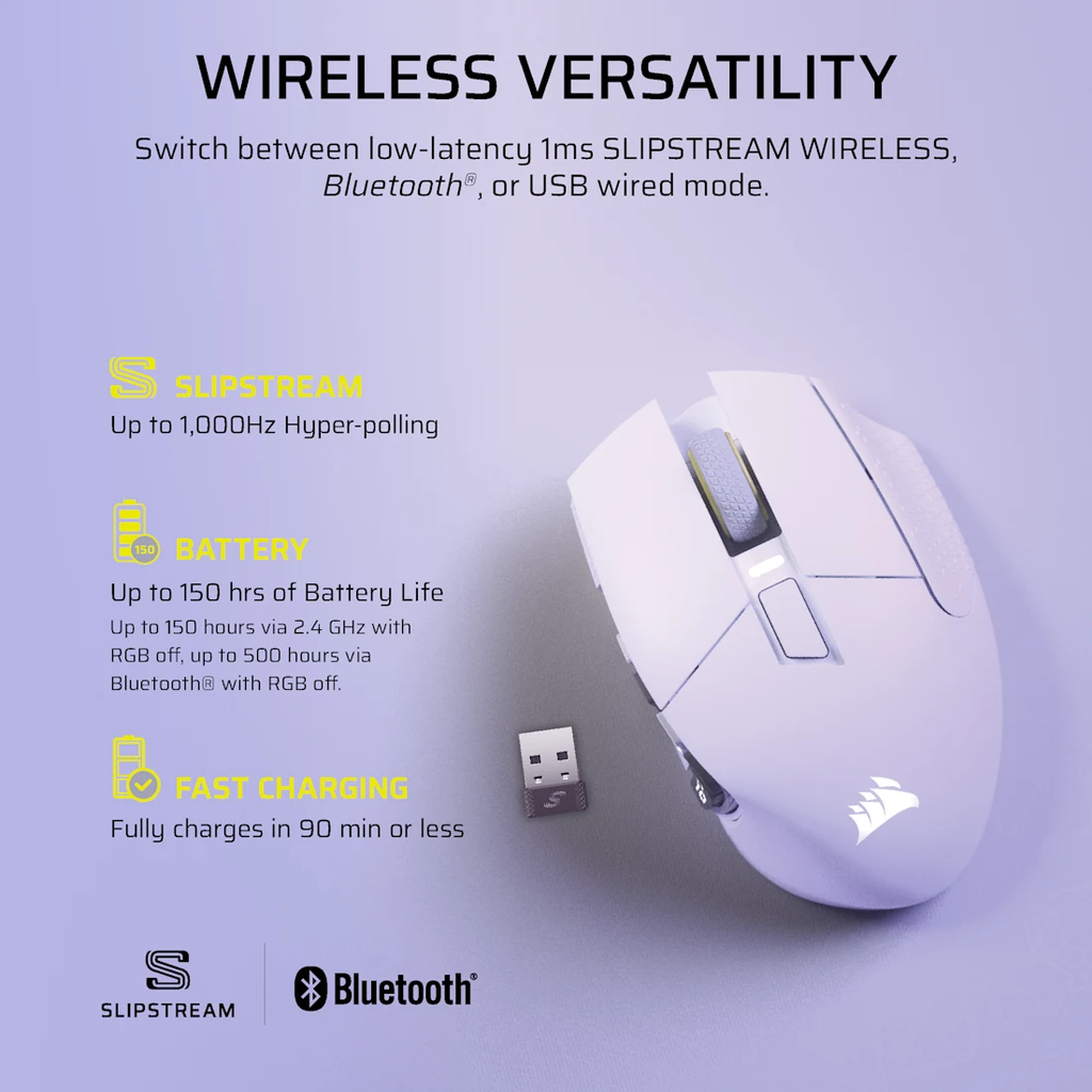 Chuột Máy Tính Không Dây Corsair SCIMITAR ELITE SE - WHITE