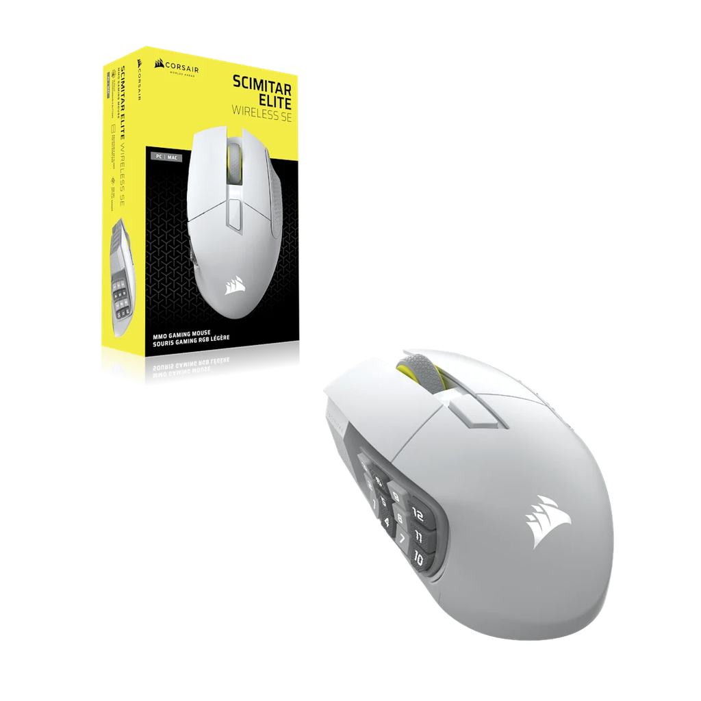 Chuột Máy Tính Không Dây Corsair SCIMITAR ELITE SE - WHITE