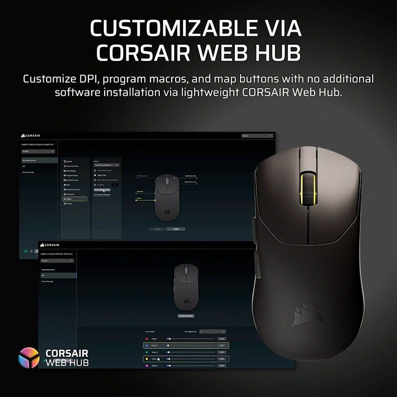 Chuột Máy Tính Không Dây Corsair SABRE V2 PRO UltraLight - WHITE