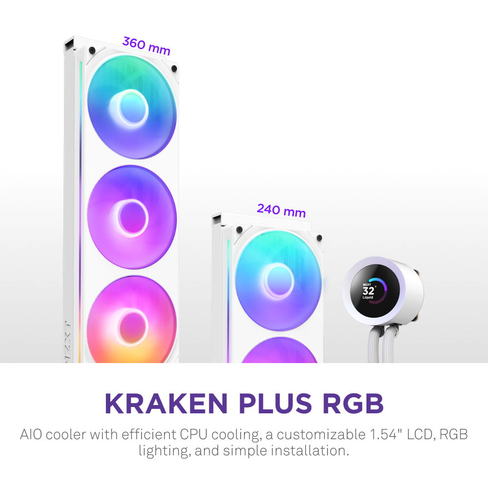 Tản Nhiệt Nước AIO NZXT KRAKEN PLUS 360 RGB V2 - WHITE