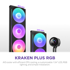 Tản Nhiệt Nước AIO NZXT KRAKEN PLUS 360 RGB V2 - BLACK