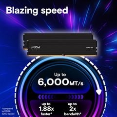 Bộ nhớ Ram PC Crucial PRO 16GB (1x16GB) DDR5 Bus 5600MHz UDIMM | CP16G56C46U5