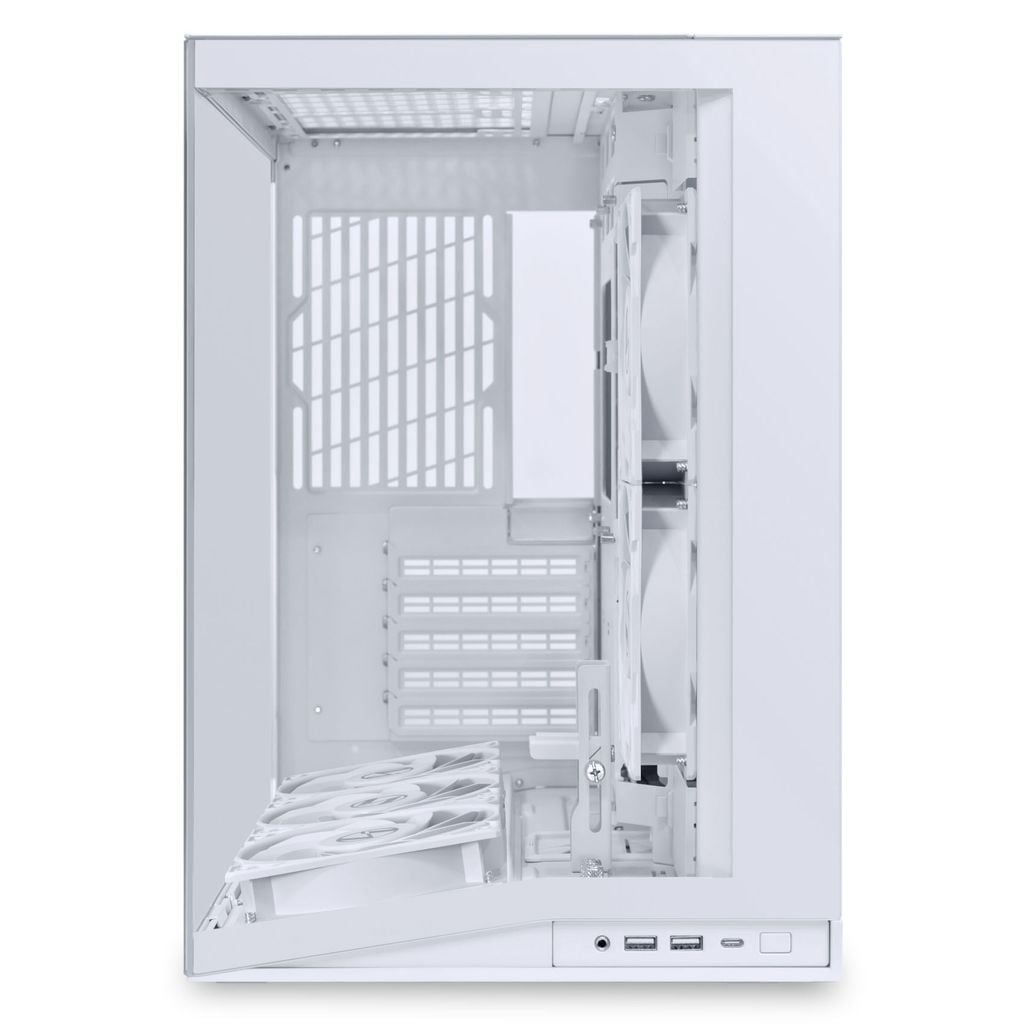 Vỏ Case Lian Li O11 Dynamic Mini V2 FLOW - White (ATX/Mid Tower/Kèm 5 quạt)
