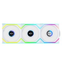 Fan Case LIAN LI UNI FAN SL WIRELESS LCD 120 | SINGLE PACK - WHITE (1 QUẠT LCD - CÁNH THUẬN)