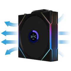 Fan Case Lian Li Uni Fan TL Wireless LCD 120 | Single Pack - BLACK  (1 quạt LCD)