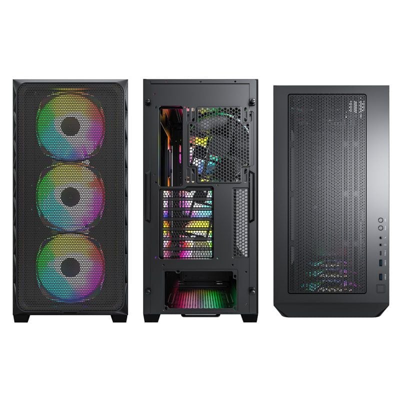 Vỏ Case Montech Air 903 Max - BLACK (E-ATX/ Mid Tower/ Lắp sẵn 3 quạt 140mm ARGB)