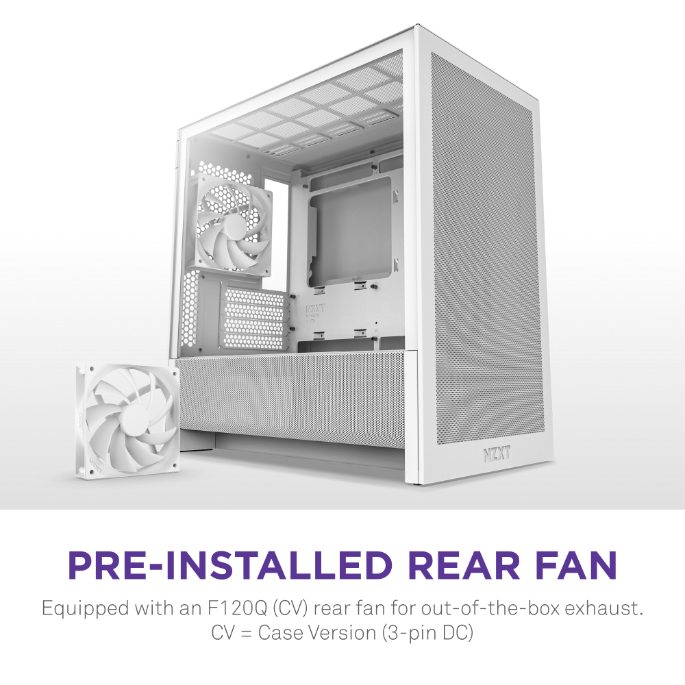 Vỏ Case NZXT H3 Flow All - WHITE (M-ATX)