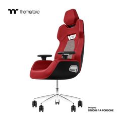 Ghế Gaming Cao Cấp ARGENT E700 Real Leather Gaming Chair (Black Houndstooth Fabric) – Design by Studio F. A. Porsche