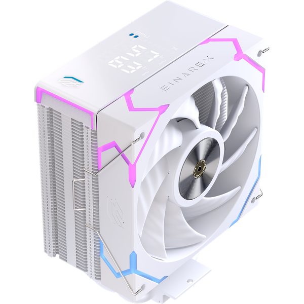 EINAREX GLIDE G100 White Single Fan ARGB 4 Heatpipe LCD Display
