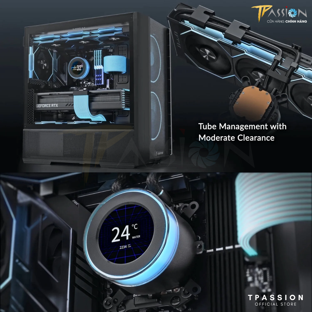 Tản nhiệt nước AIO Lian Li HydroShift II LCD-C 360N - WHITE (TRẮNG/KHÔNG QUẠT)