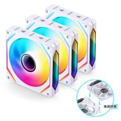 QUẠT TẢN NHIỆT JONSBO ZL - 120W - WHITE (3IN1, CÁNH THUẬN)