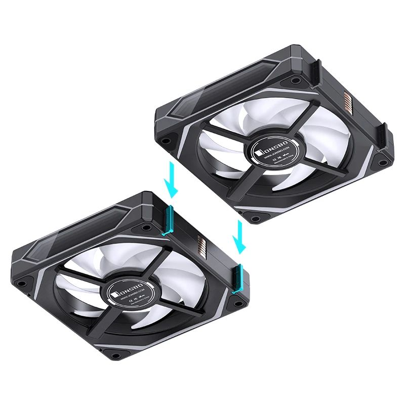 QUẠT TẢN NHIỆT JONSBO ZL-120BR - BLACK (3IN1, CÁNH NGƯỢC)