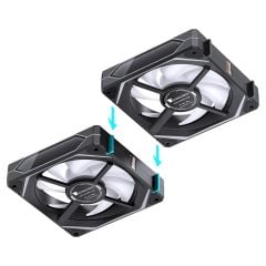 QUẠT TẢN NHIỆT JONSBO ZL-120BR - BLACK (3IN1, CÁNH NGƯỢC)