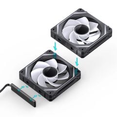 QUẠT TẢN NHIỆT JONSBO ZL-120BR - BLACK (3IN1, CÁNH NGƯỢC)