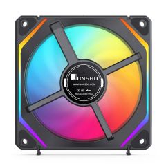 QUẠT TẢN NHIỆT JONSBO ZL-120BR - BLACK (3IN1, CÁNH NGƯỢC)