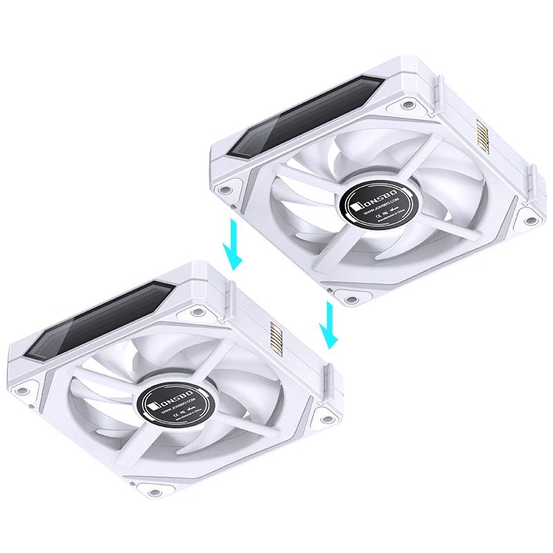 QUẠT TẢN NHIỆT JONSBO ZL-120WR - WHITE (3IN1, CÁNH NGƯỢC)