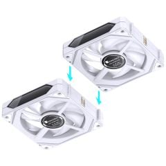 QUẠT TẢN NHIỆT JONSBO ZL-120WR - WHITE (3IN1, CÁNH NGƯỢC)
