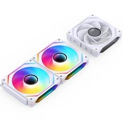 QUẠT TẢN NHIỆT JONSBO ZL-120WR - WHITE (3IN1, CÁNH NGƯỢC)