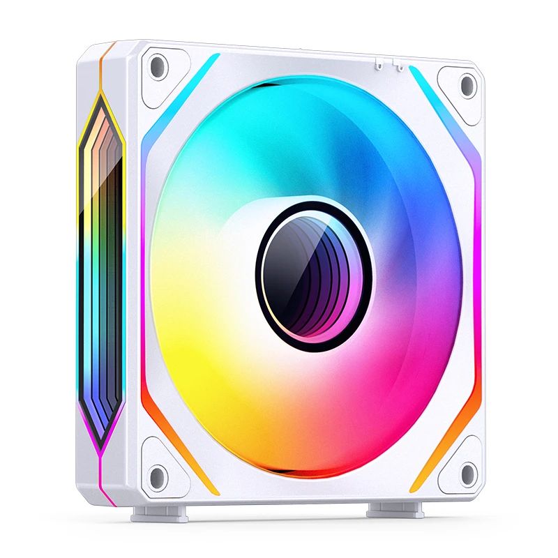 QUẠT TẢN NHIỆT JONSBO ZL-120WR - WHITE (3IN1, CÁNH NGƯỢC)